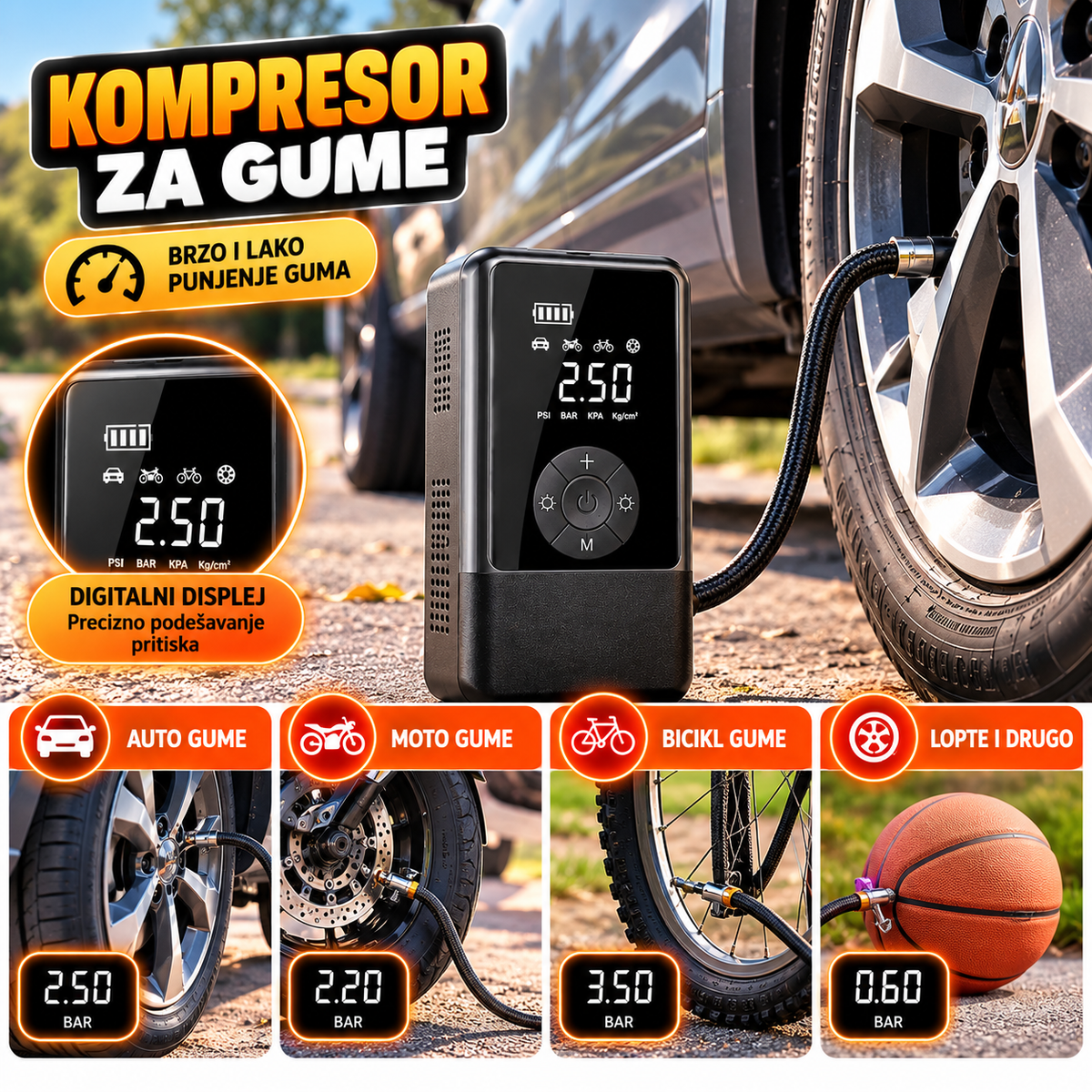 4u1 auto starter i kompresor – slika 2