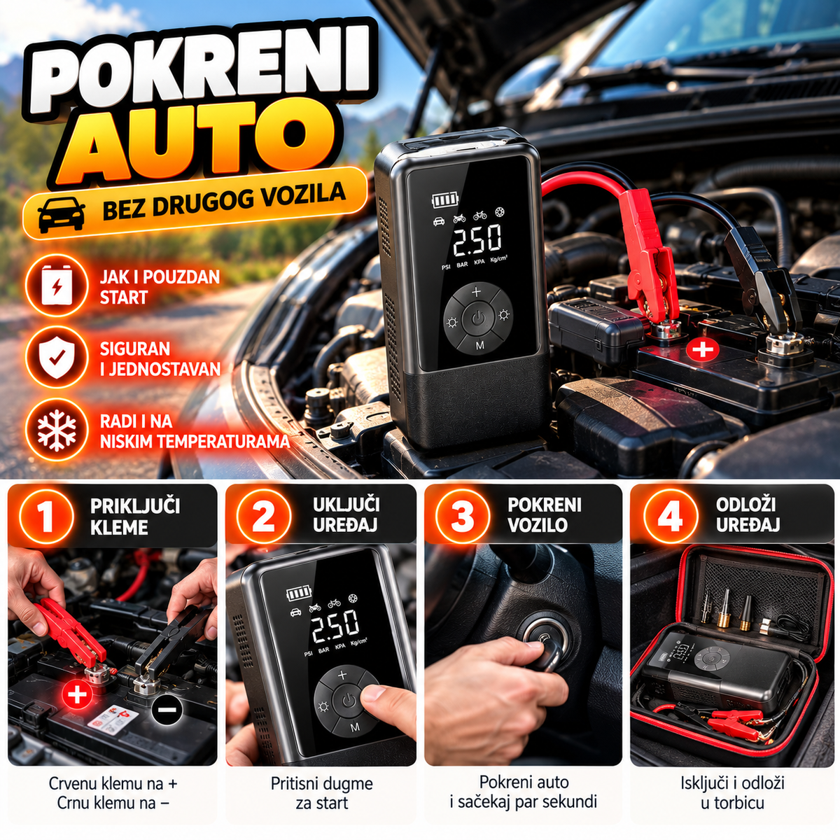 4u1 auto starter i kompresor – slika 3